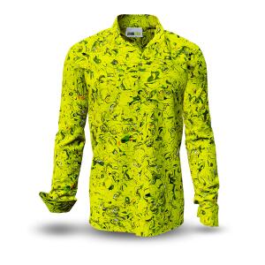 men´s long sleeve casual shirts  GRAVUR LEMON -...