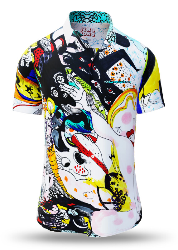 Summer shirt for men JING JONG - 100% cotton - 10 sizes from XS to 6XL - exceptional design - finest workmanship - fabrics made in Germany - limited edition and exclusive