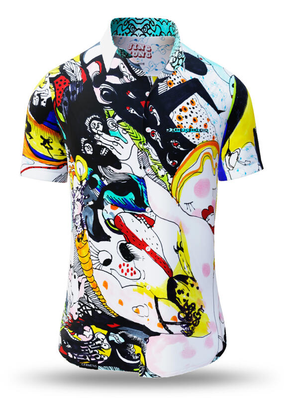 Summer shirt for men JING JONG - 100% cotton - 10 sizes from XS to 6XL - exceptional design - finest workmanship - fabrics made in Germany - limited edition and exclusive