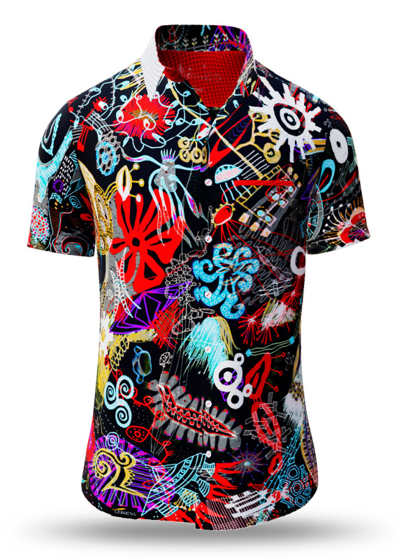 Summer shirt for men MAMBO - 100% cotton - 10 sizes from XS to 6XL - exceptional design - finest workmanship - fabrics made in Germany - limited edition and exclusive