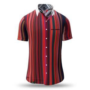 Summer button shirt ALPHA CENTAURI RED - GERMENS