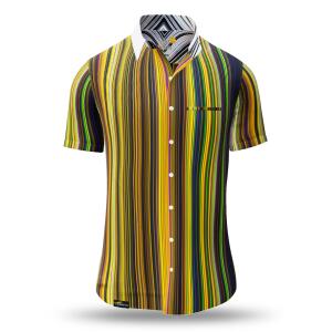 Summer button shirt ALPHA CENTAURI YELLOW - GERMENS