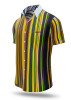 Button-down Shirt Short Sleeve ALPHA CENTAURI YELLOW – GERMENS artfashion – 100 % Cotton - Size 3XL
