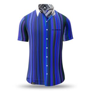 Summer button shirt ALPHA CENTAURI BLUE - GERMENS
