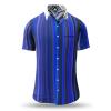 Summer button shirt ALPHA CENTAURI BLUE - GERMENS
