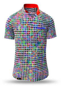 Summer shirt for men SOJOURNER VIVID - 100% cotton - 10 sizes from XS to 6XL - exceptional design - finest workmanship - fabrics made in Germany - limited edition and exclusive