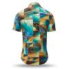 Summer button shirt DRACO TUERKIS - GERMENS