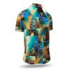 Summer button shirt DRACO TUERKIS - GERMENS