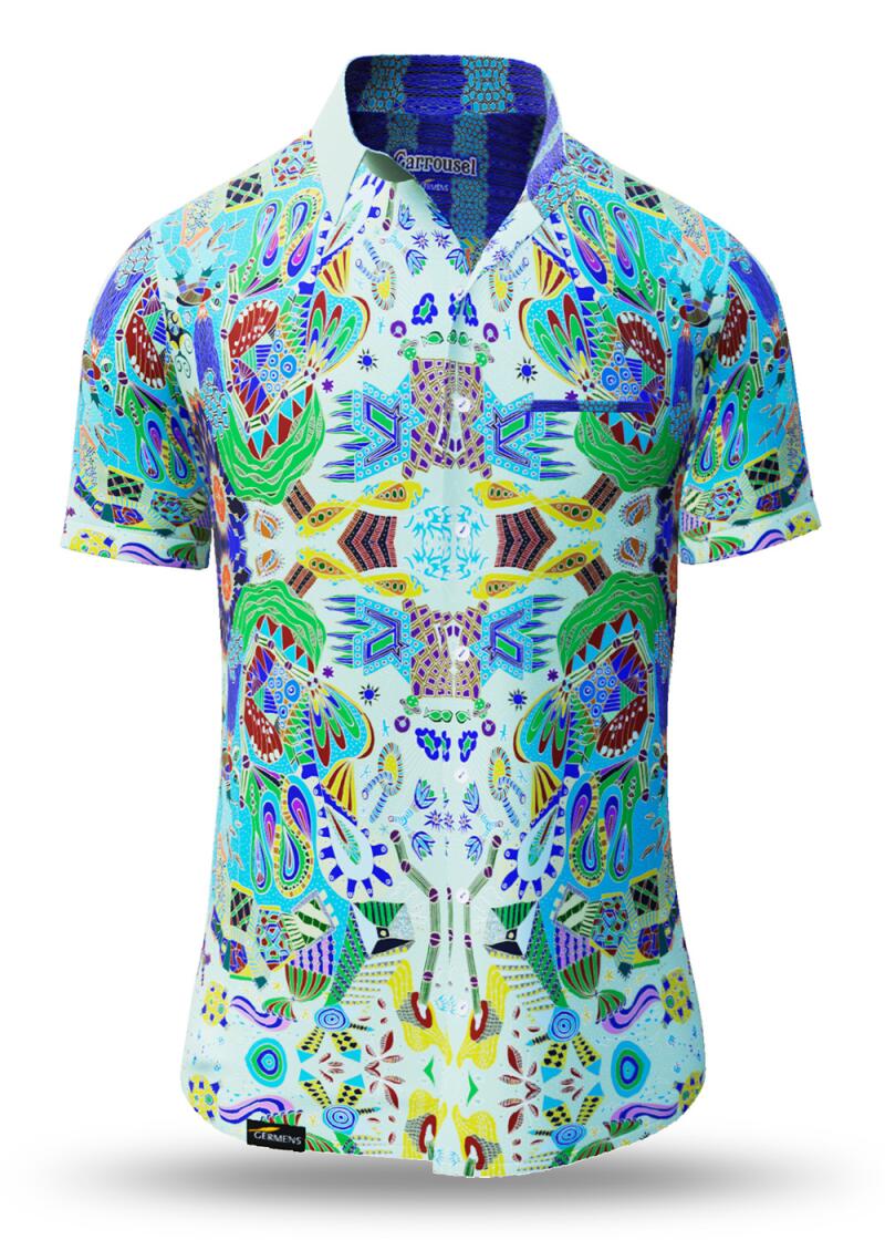 Summer button shirt CARROUSEL MINT - GERMENS