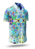 Summer shirt for men CARROUSEL MINT - 100% cotton - 10 sizes from XS to 6XL - exceptional design - finest workmanship - fabrics made in Germany - limited edition and exclusive