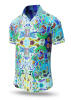CARROUSEL MINT Sommerhemd - 100 % Baumwolle - GERMENS artfashion 4XL