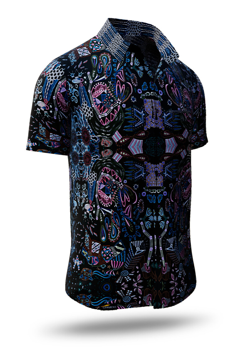 Sommerhemd Herren CARROUSEL BLACK - GERMENS

