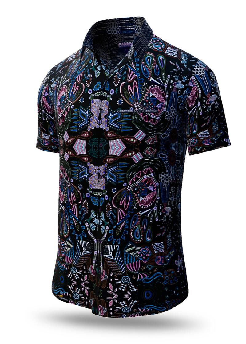 CARROUSEL BLACK - Sommerhemd Herren - GERMENS