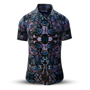 Summer button shirt CARROUSEL BLACK - GERMENS
