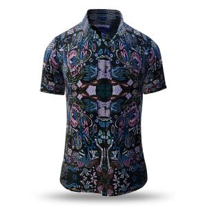 Summer button shirt CARROUSEL BLACK - GERMENS
