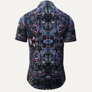 Summer button shirt CARROUSEL BLACK - GERMENS
