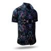 Summer button shirt CARROUSEL BLACK - GERMENS