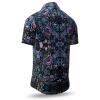 Summer button shirt CARROUSEL BLACK - GERMENS
