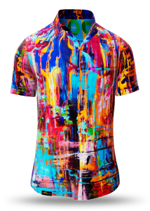 Sommerhemd Herren HAPPY - 100 % Baumwolle - 10 Größen von XS - 6XL - außergewöhnliches Design - feinste Verarbeitung - Stoffe Made in Germany - limitiert und exklusiv