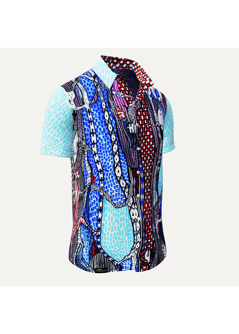 JIMIMBI BLUES - Kurzarmhemd - GERMENS