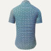 Summer shirt for men CUBO AZUR - 100% cotton - 10 sizes from XS to 6XL - exceptional design - finest workmanship - fabrics made in Germany - limited edition and exclusive