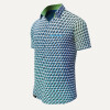 Mens Short Sleeve Button Down CUBO AZUR – GERMENS artfashion – 100 % Cotton - Size 5XL