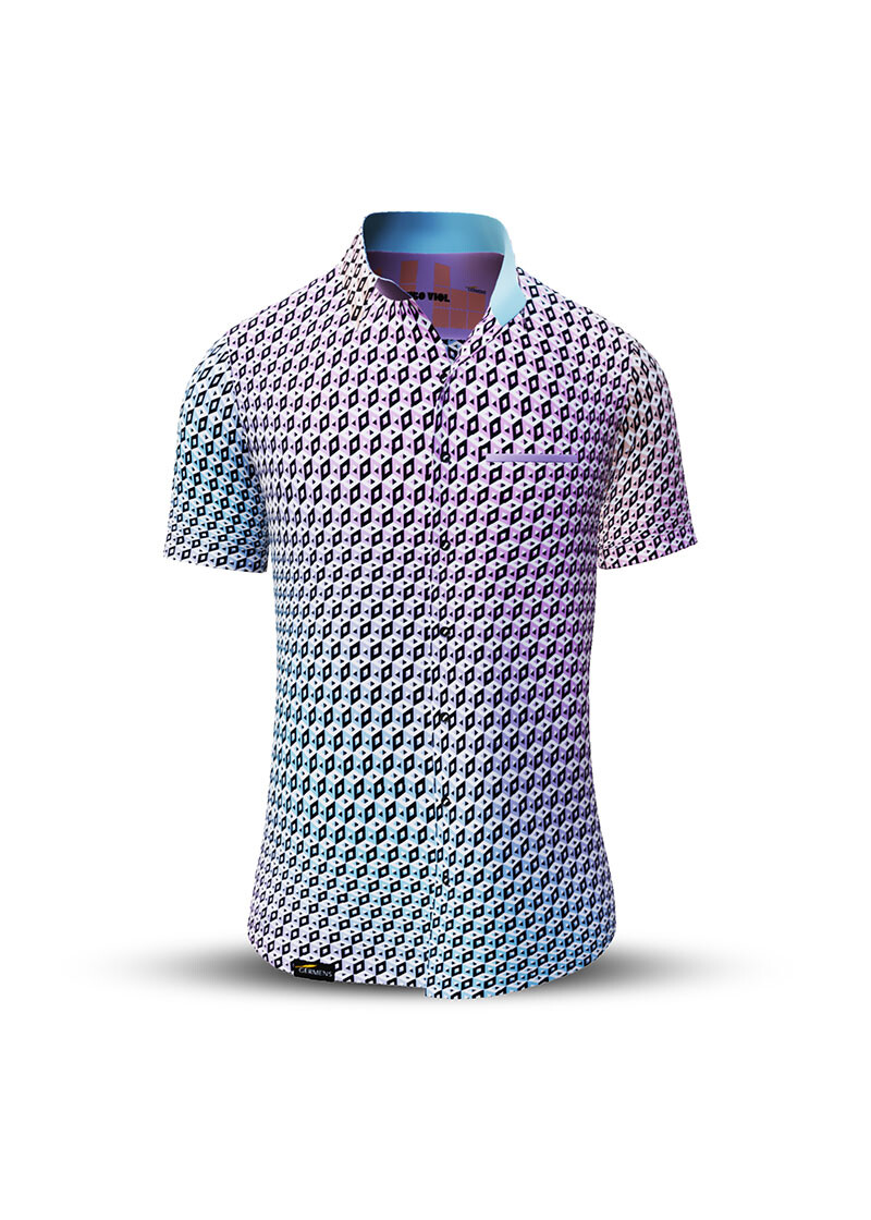 Button up shirt for summer CUBO VIOL - GERMENS