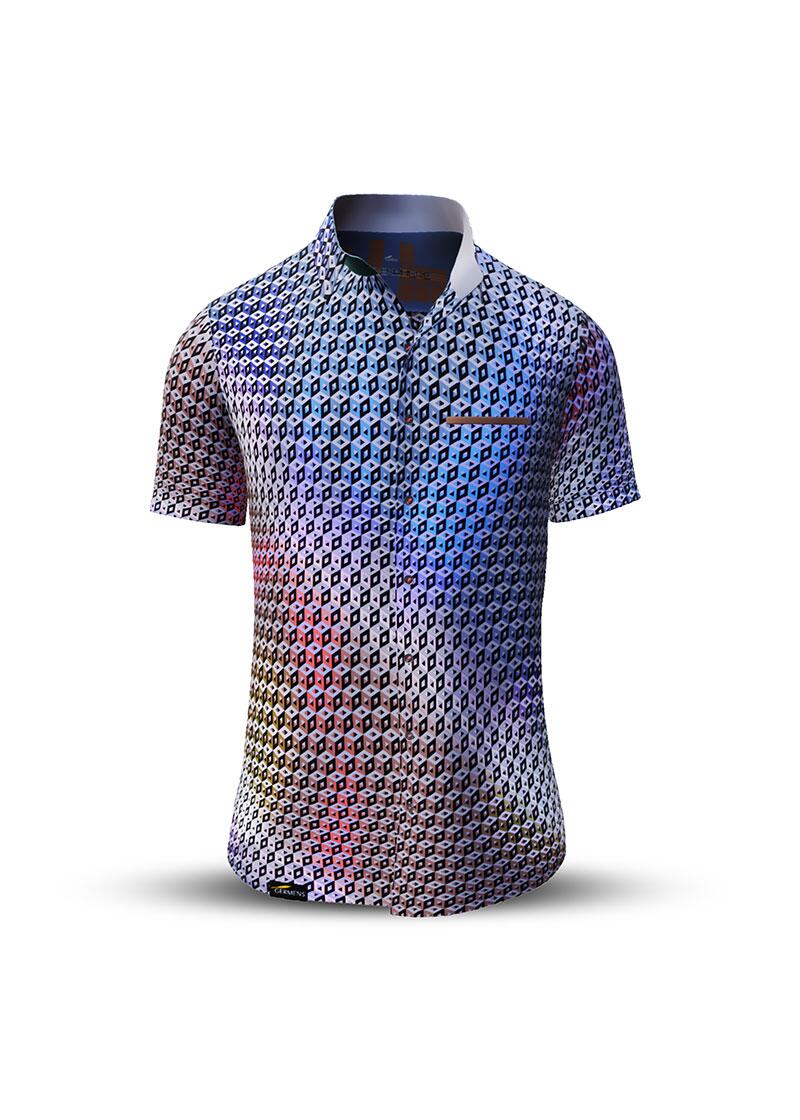 Kurzarm Hemd Herren Sommer CUBO SPHERE von GERMENS