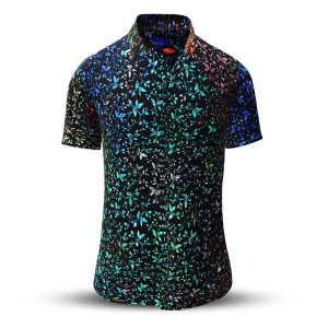 Sommerhemd Herren FLOREL NOIR - 100 % Baumwolle - 10...