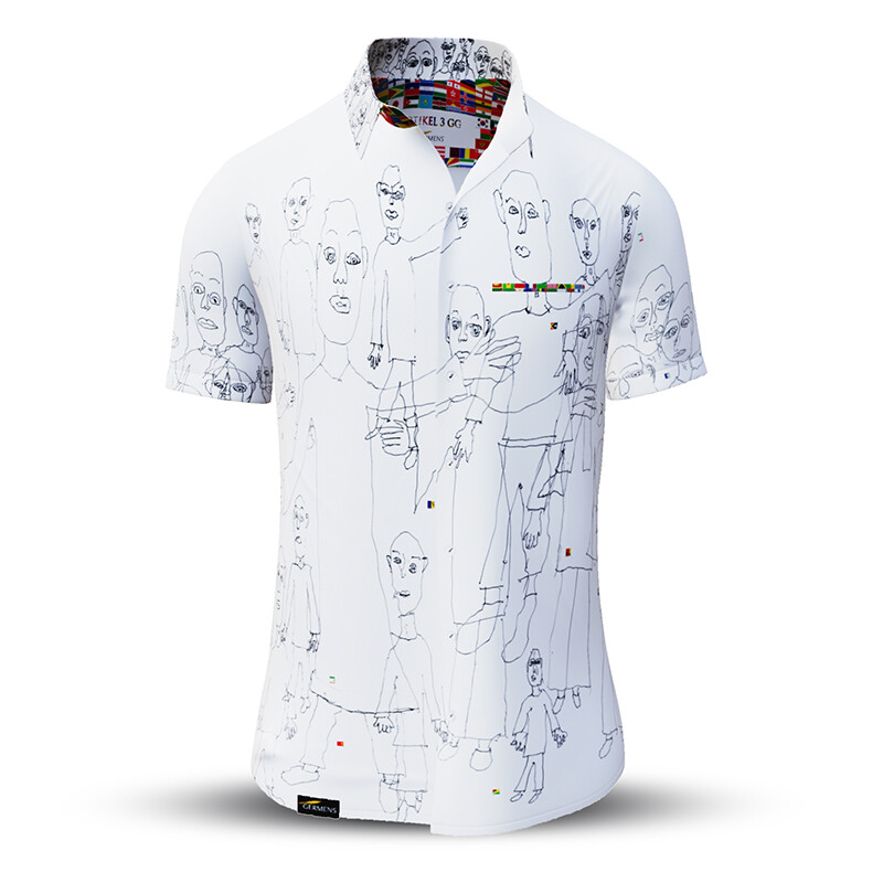 Summer shirt for men ARTIKEL 3GG - 100% cotton - 10 sizes from XS to 6XL - exceptional design - finest workmanship - fabrics made in Germany - limited edition and exclusive