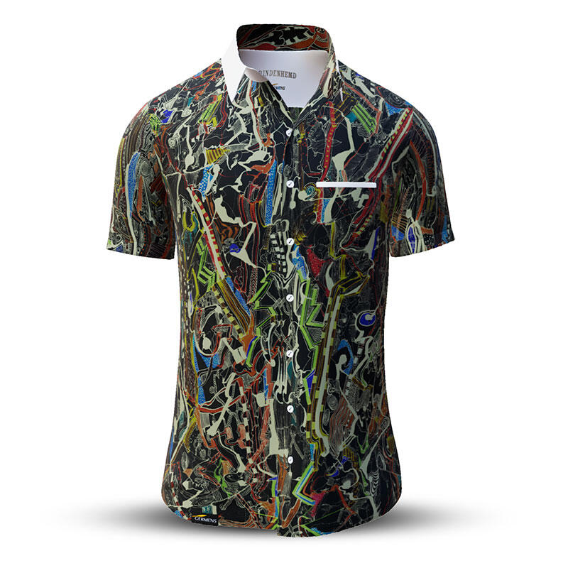 Sommerhemd Herren RINDENHEMD - 100 % Baumwolle - 10 Größen von XS - 6XL - außergewöhnliches Design - feinste Verarbeitung - Stoffe Made in Germany - limitiert und exklusiv