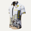 Mens Short Sleeve Button Up STADTGEFLÜSTER – GERMENS artfashion – 100 % Cotton - Size 3XL