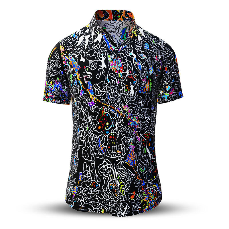 Sommerhemd Herren DÉJÀ-VU - 100 % Baumwolle - 10 Größen von XS - 6XL - außergewöhnliches Design - feinste Verarbeitung - Stoffe Made in Germany - limitiert und exklusiv