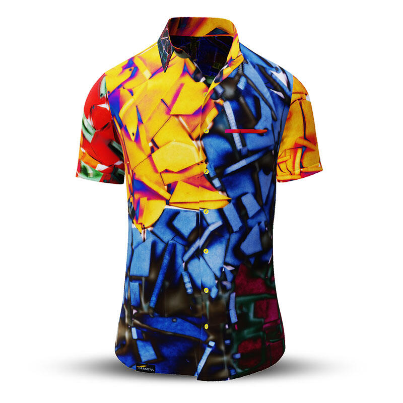 Sommerhemd Herren FANTACITY - 100 % Baumwolle - 10 Größen von XS - 6XL - außergewöhnliches Design - feinste Verarbeitung - Stoffe Made in Germany - limitiert und exklusiv