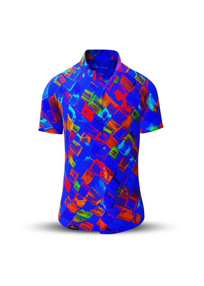 Button up shirt for summer BLAUE STUNDE - GERMENS