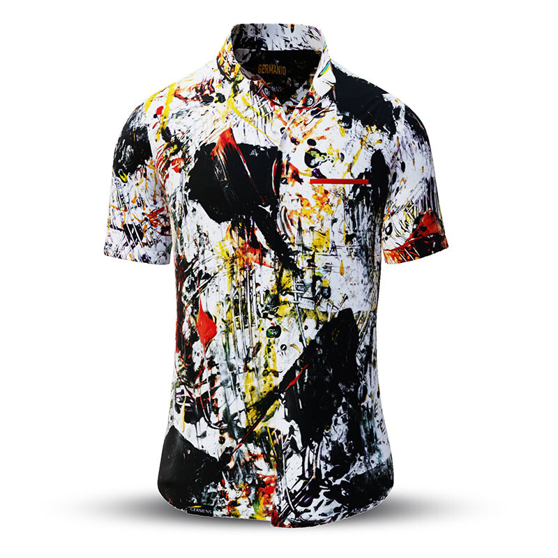 Summer shirt for men GERMANIO - 100% cotton - 10 sizes from XS to 6XL - exceptional design - finest workmanship - fabrics made in Germany - limited edition and exclusive