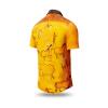 Mens Button-Up Shirt CAVEMAN – Prehistoric Art – 100% Cotton