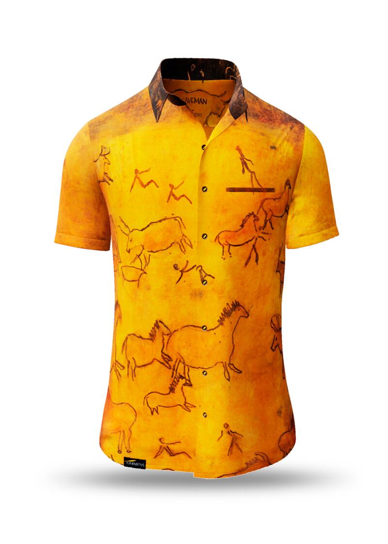 Button up shirt for summer CAVEMAN - GERMENS