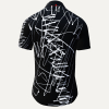 Sommerhemd Herren DENADA BLACK - 100 % Baumwolle - 10 Größen von XS - 6XL - außergewöhnliches Design - feinste Verarbeitung - Stoffe Made in Germany - limitiert und exklusiv