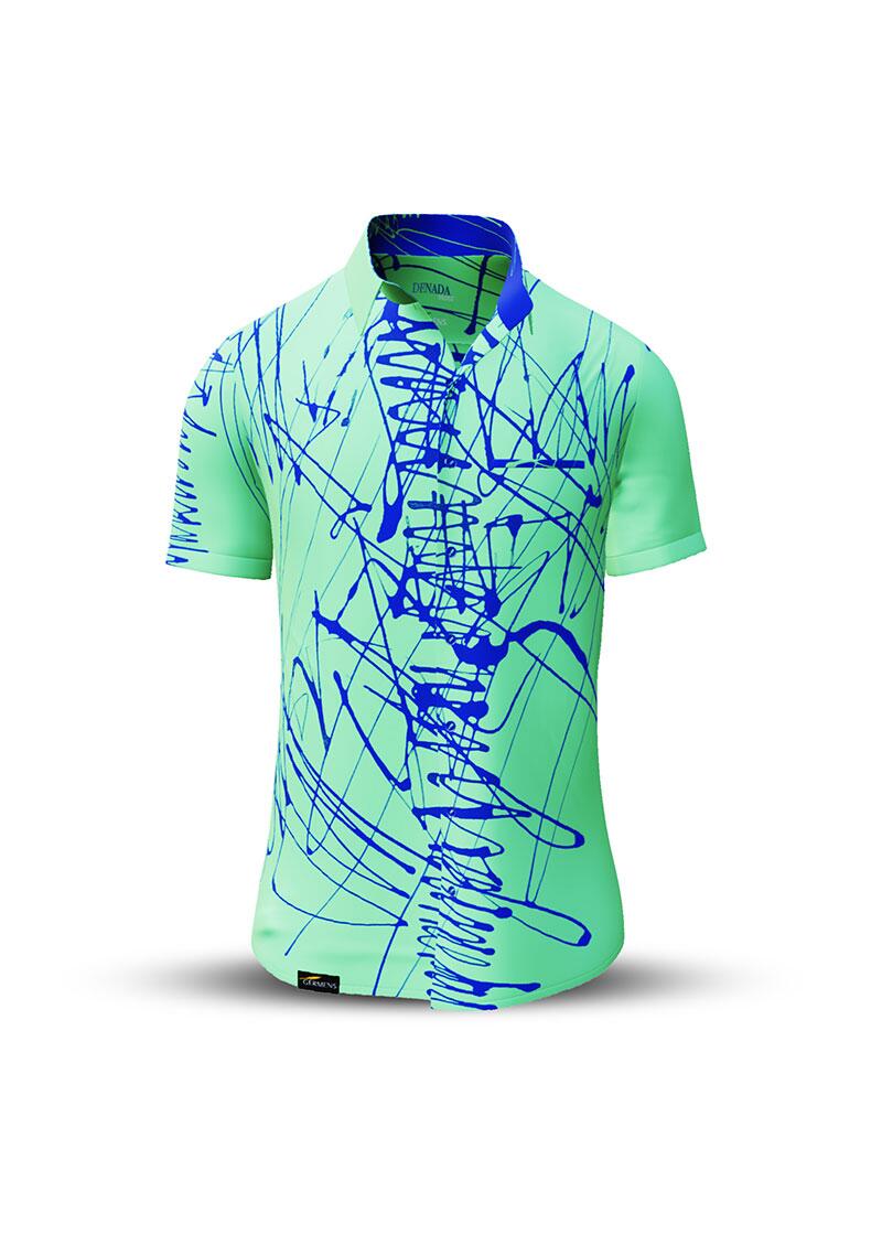 Kurzarmhemd Herren Sommer DENADA MINT von GERMENS