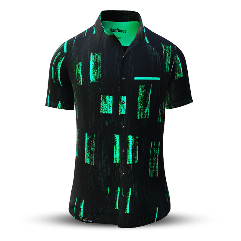 Summer shirt for men SANFTMUT - 100% cotton - 10 sizes from XS to 6XL - exceptional design - finest workmanship - fabrics made in Germany - limited edition and exclusive