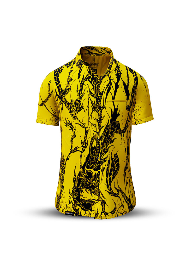 Button up shirt for summer DORNENPRINZ GOLD - GERMENS