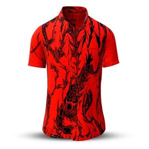 Button up shirt for summer DORNENPRINZ BLUT - GERMENS