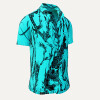 Summer shirt for men DORNENPRINZ CYAN - 100% cotton - 10 sizes from XS to 6XL - exceptional design - finest workmanship - fabrics made in Germany - limited edition and exclusive
