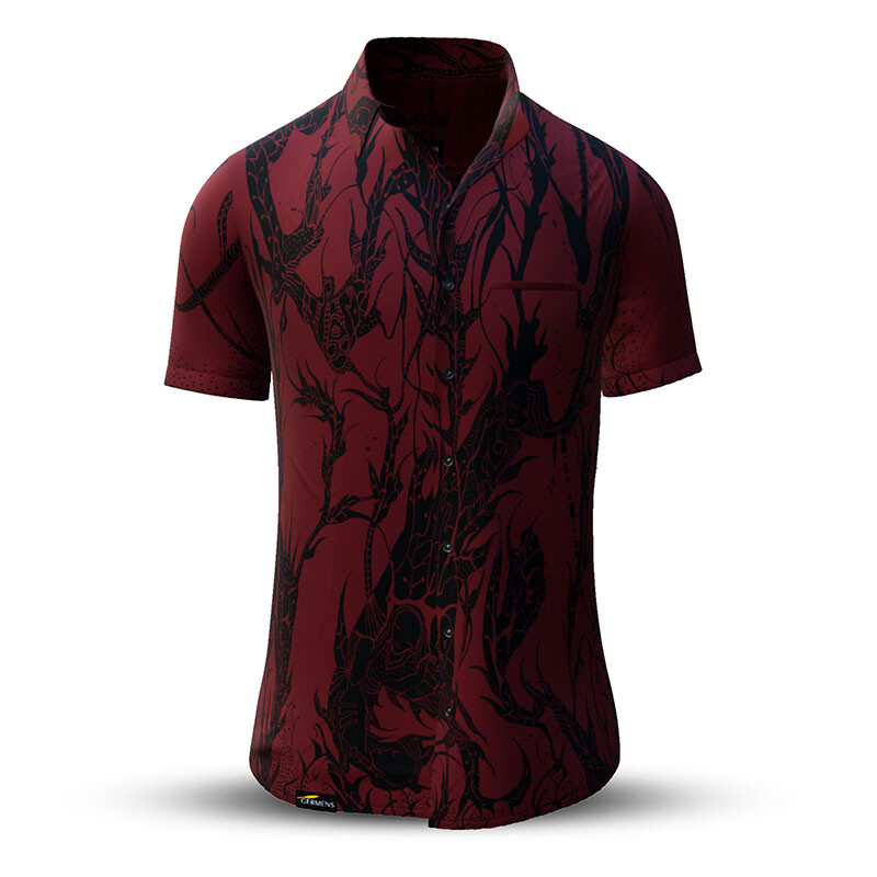Summer shirt for men DORNENPRINZ OXYD - 100% cotton - 10 sizes from XS to 6XL - exceptional design - finest workmanship - fabrics made in Germany - limited edition and exclusive
