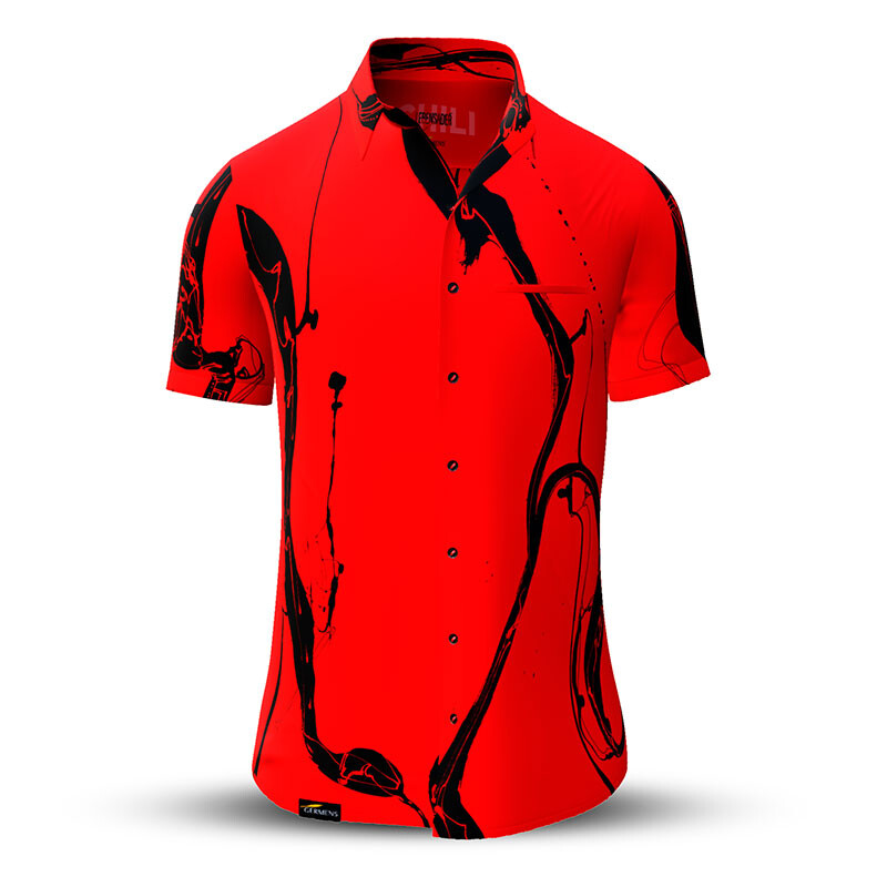 Summer shirt for men LEBENSADER CHILI - 100% cotton - 10 sizes from XS to 6XL - exceptional design - finest workmanship - fabrics made in Germany - limited edition and exclusive