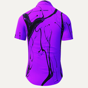 Sommerhemd Herren LEBENSADER FLIEDER - 100 % Baumwolle -...