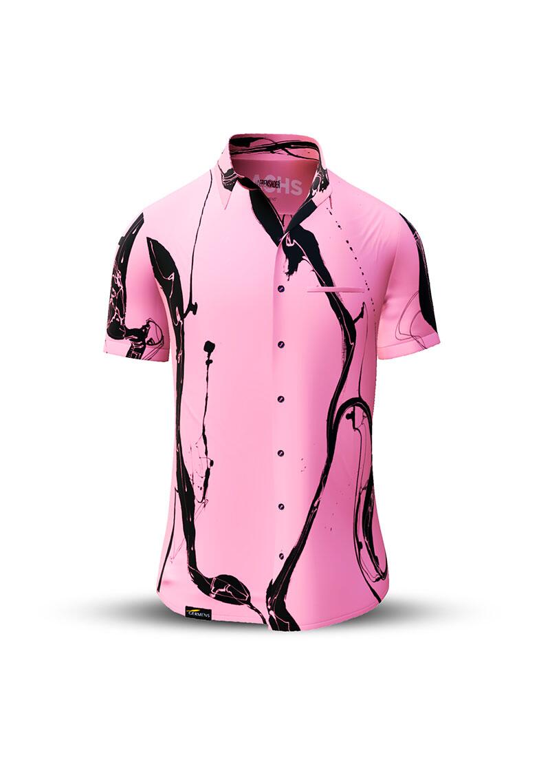 Button up shirt for summer LEBENSADER LACHS - GERMENS