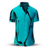 Button up shirt for summer LEBENSADER PETROL - GERMENS