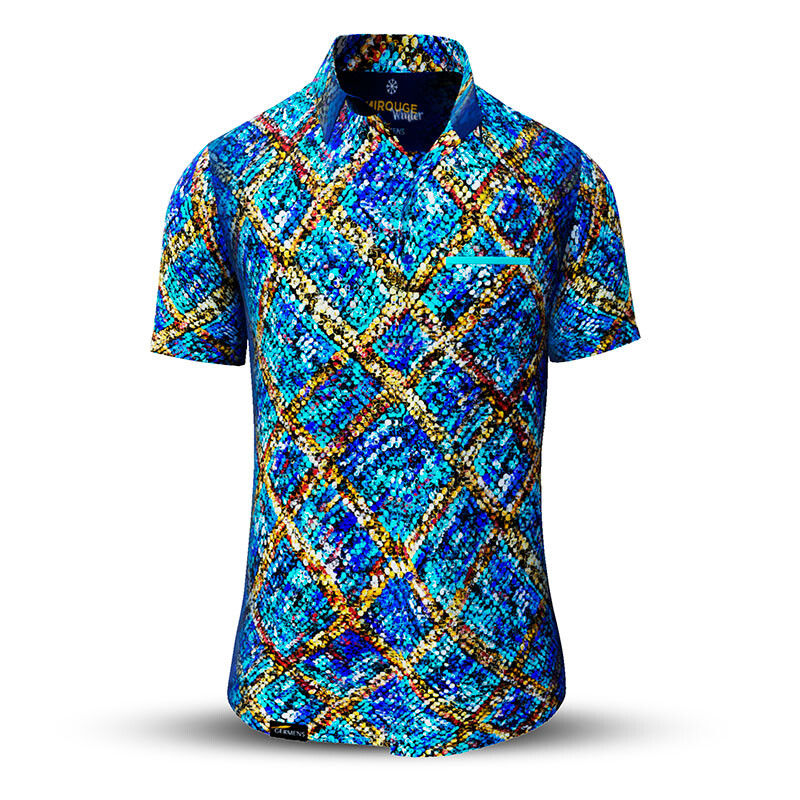 Summer shirt for men MIROUGE WINTER - 100% cotton - 10 sizes from XS to 6XL - exceptional design - finest workmanship - fabrics made in Germany - limited edition and exclusive